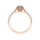 Pierścionek zaręczynowy różowe złoto